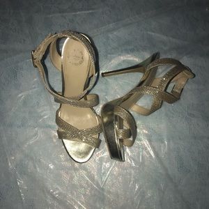 I. Miller Champagne Glitter High Heels